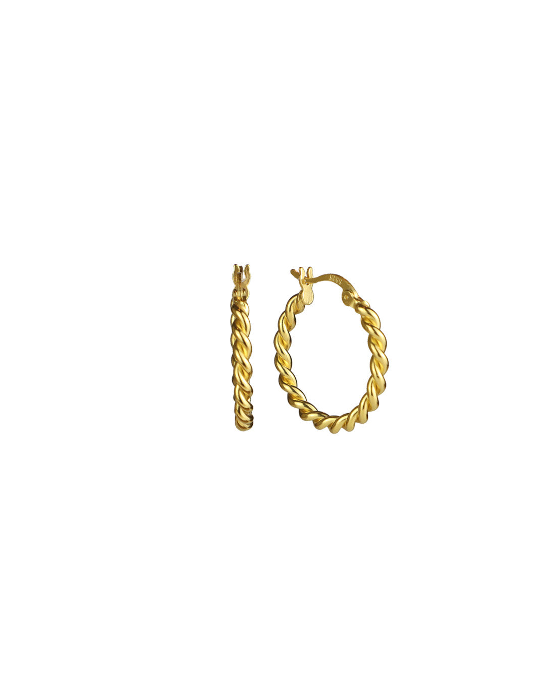 Twisted Rope Gold Hoops