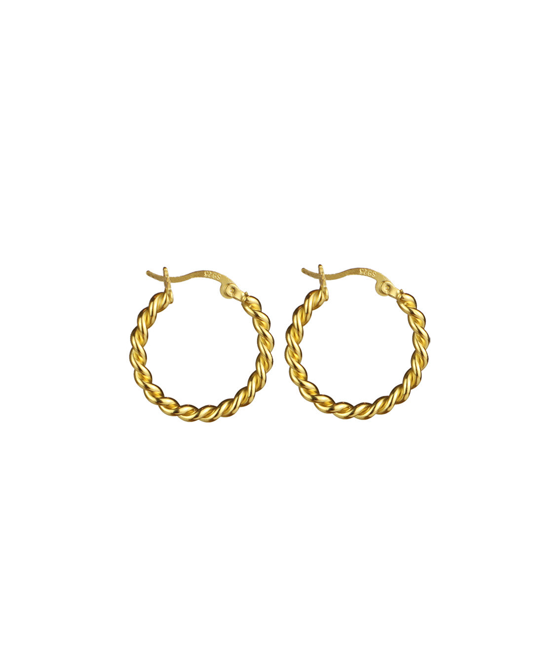 Twisted Rope Gold Hoops