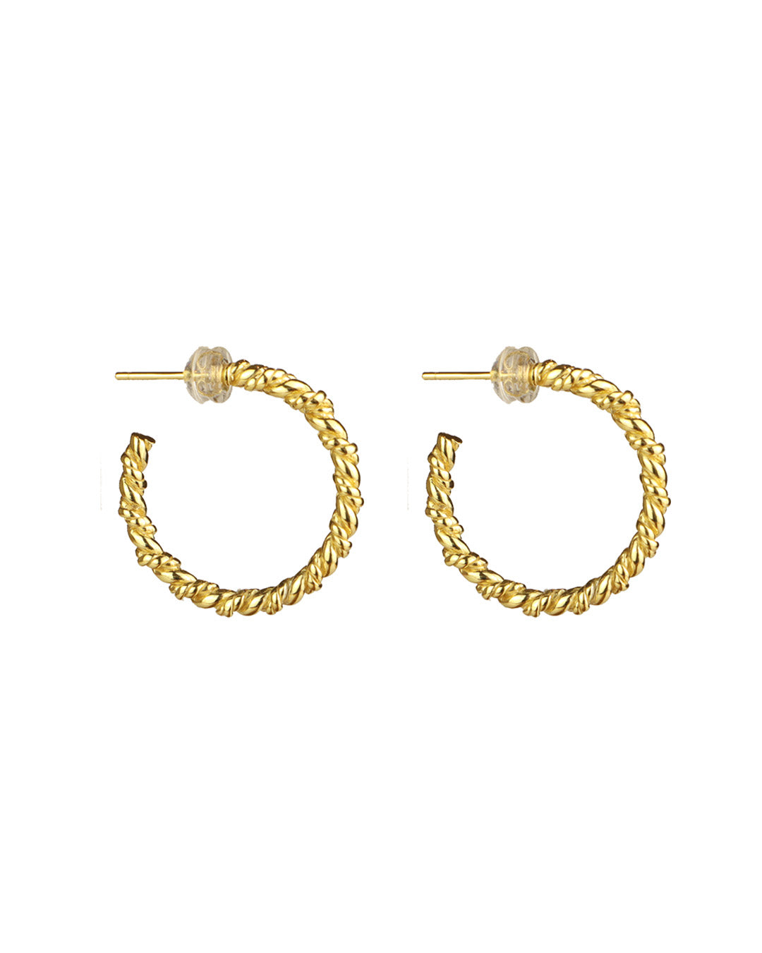 Twisted Knot Large Gold Hoops