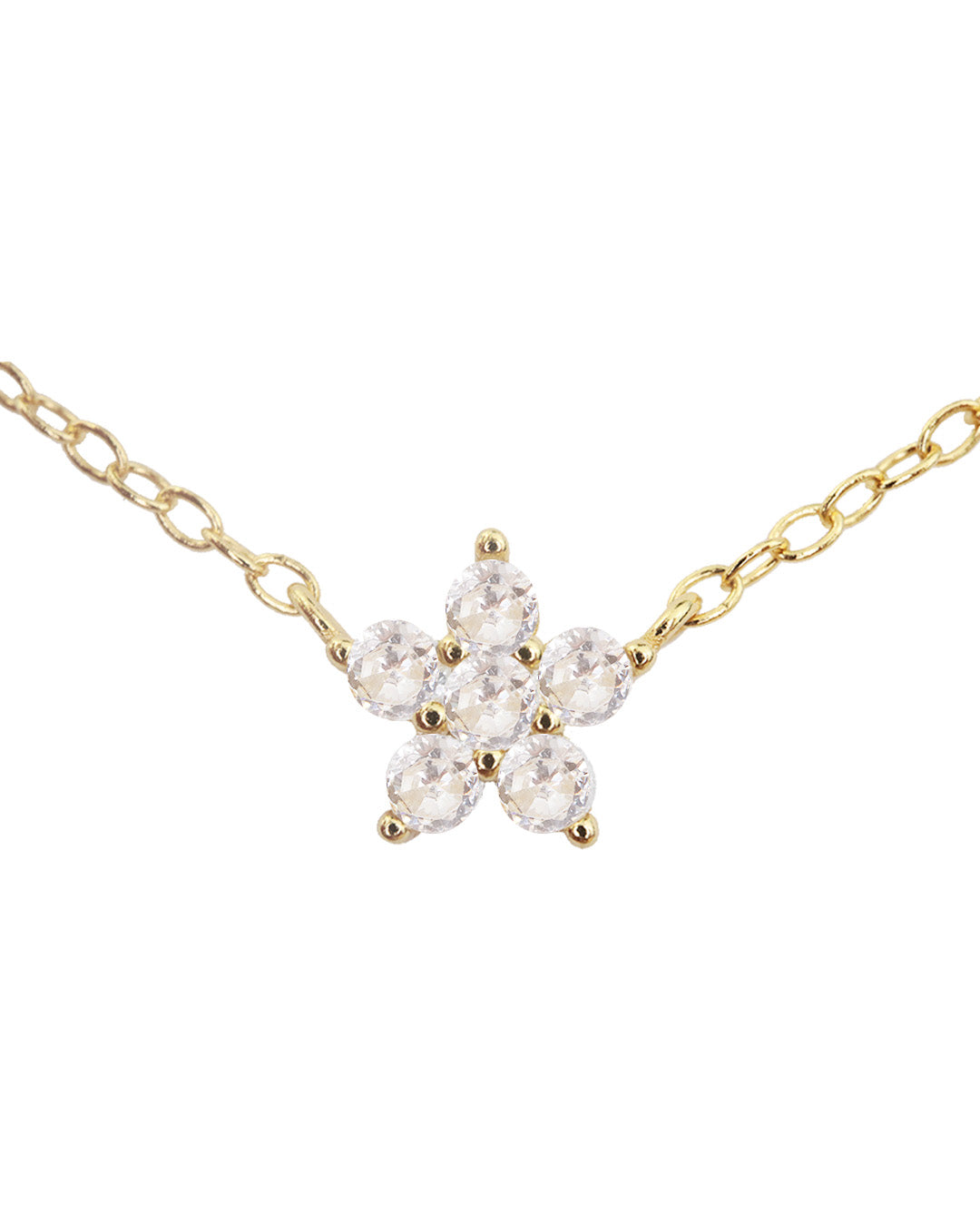 Flower Three-Lined Gold Necklace - Shalimar JewellersShalimar Jewellers