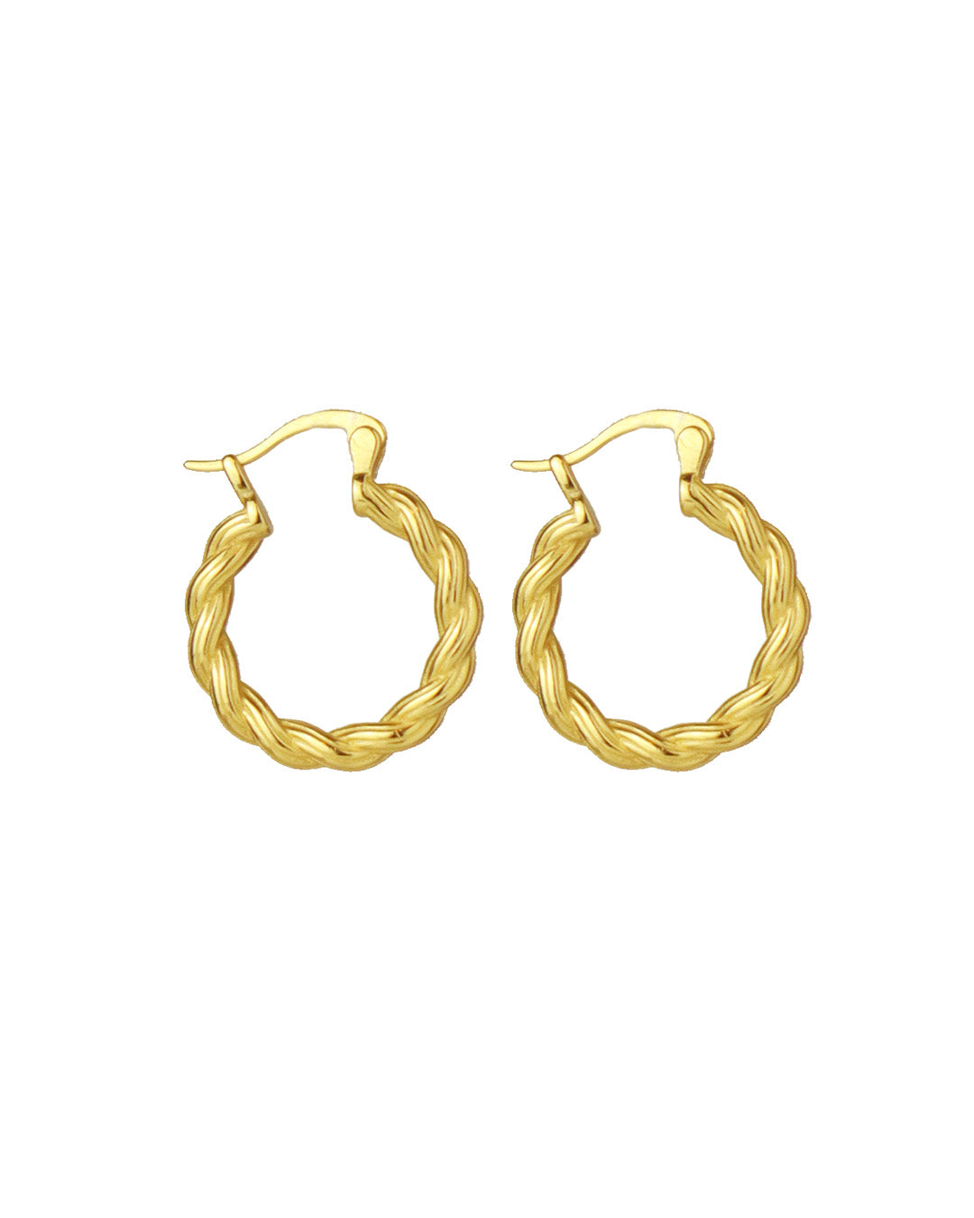 Twisted Chunky Rope Gold Hoops